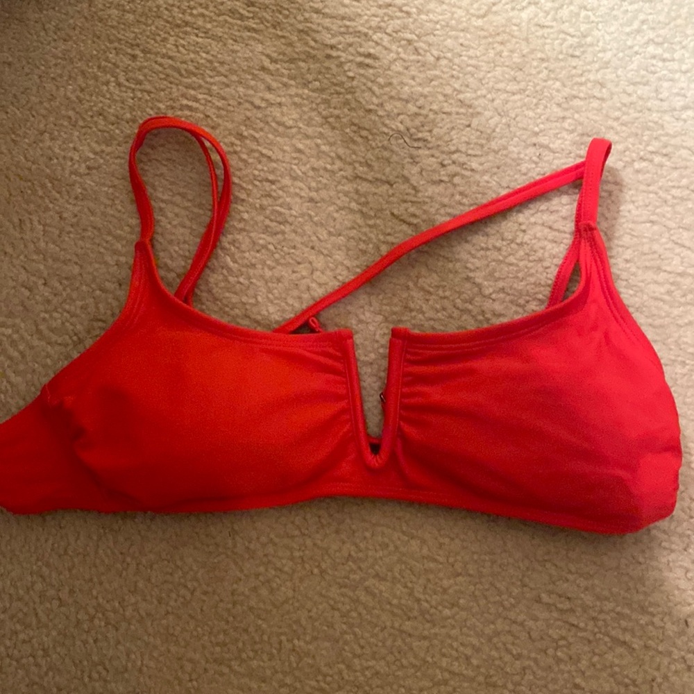 Red Strappy Bikini Top